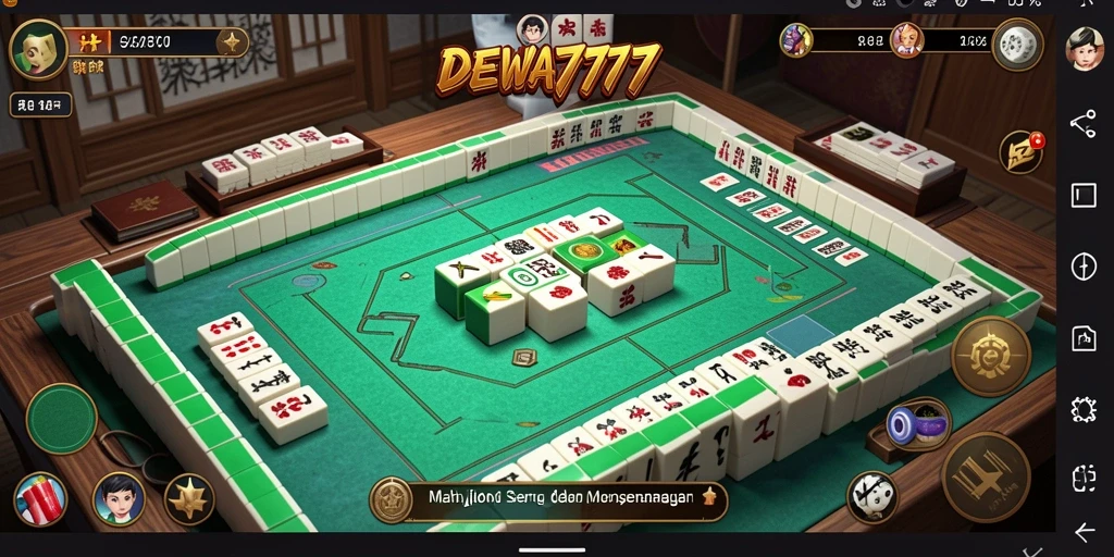 Tampilan gameplay DEWA777 yang menarik dan penuh strategi Mahjong.