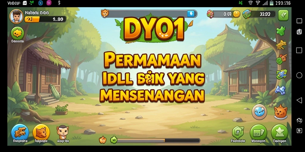 Screenshot utama DYO1 menampilkan gameplay Idle yang menarik.