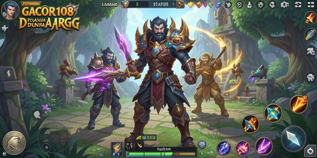 Screenshot gameplay GACOR108 dengan aksi pertarungan yang seru.
