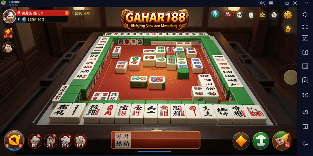 Tampilan gameplay Mahjong yang menarik di GAHAR188.
