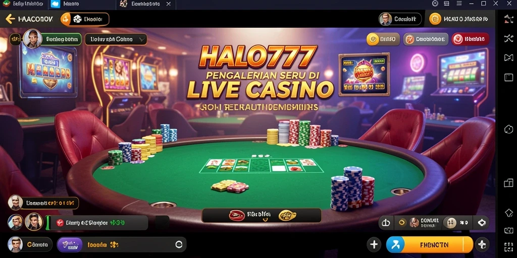 Tampilan gameplay seru LIVE Kasino di HALO777.