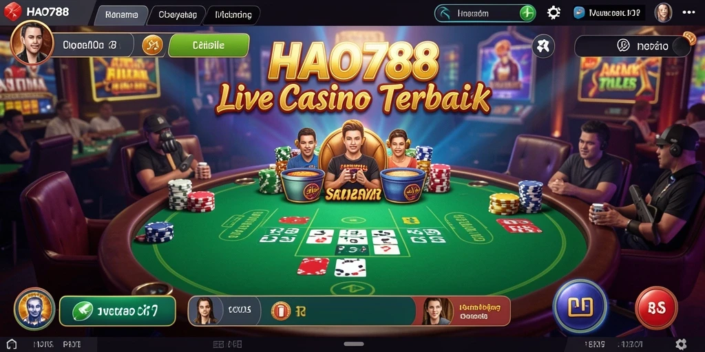Tampilan gameplay Live Casino yang mendebarkan di HAO788.
