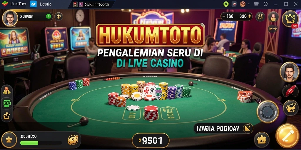 Screenshot HUKUMTOTO menampilkan suasana seru Live Casino.