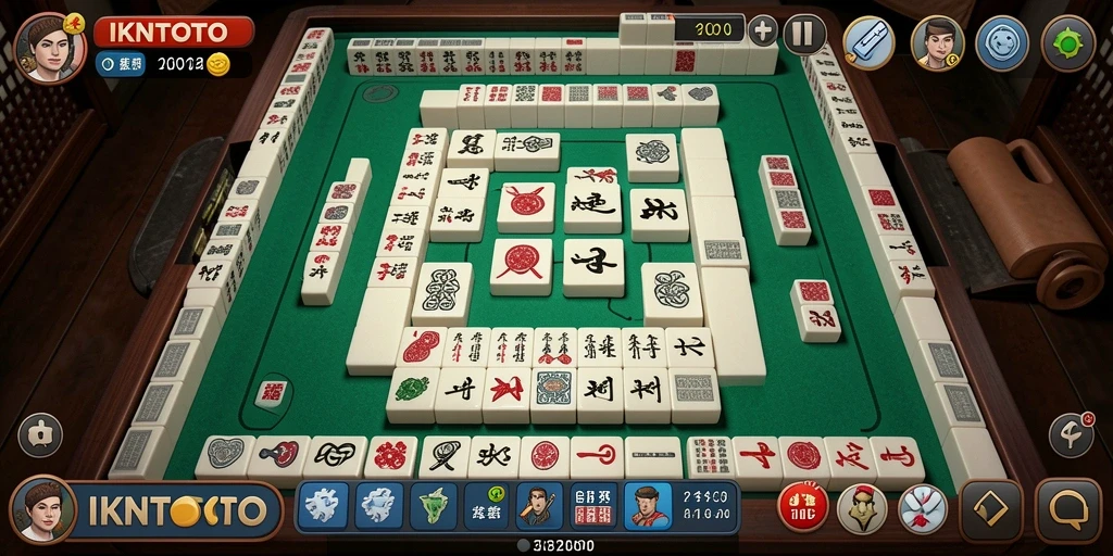 Screenshot utama IKNTOTO menampilkan gameplay Mahjong yang menarik dan menantang.