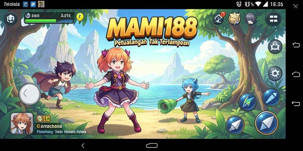 Gameplay MAMI188 dengan karakter Anime yang dinamis dan berwarna.