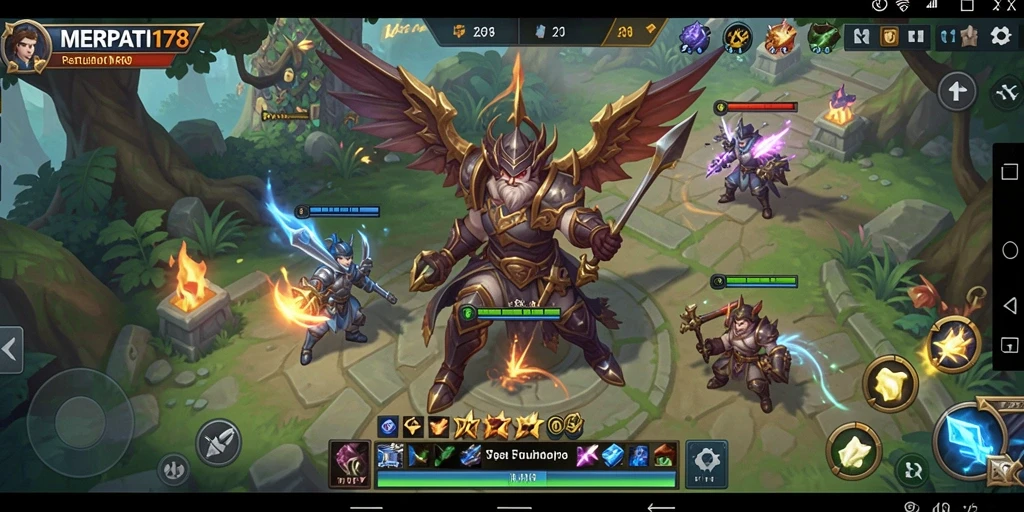 Screenshot gameplay MERPATI178 menampilkan aksi pertempuran yang epik.