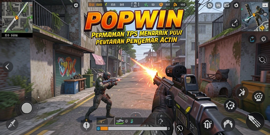 Tampilan gameplay POPWIN yang seru dan mendebarkan.