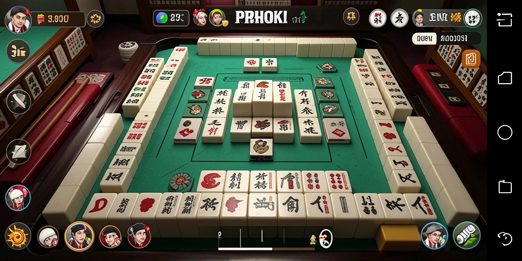 Tampilan grafis menarik dari gameplay PPHOKI Mahjong.