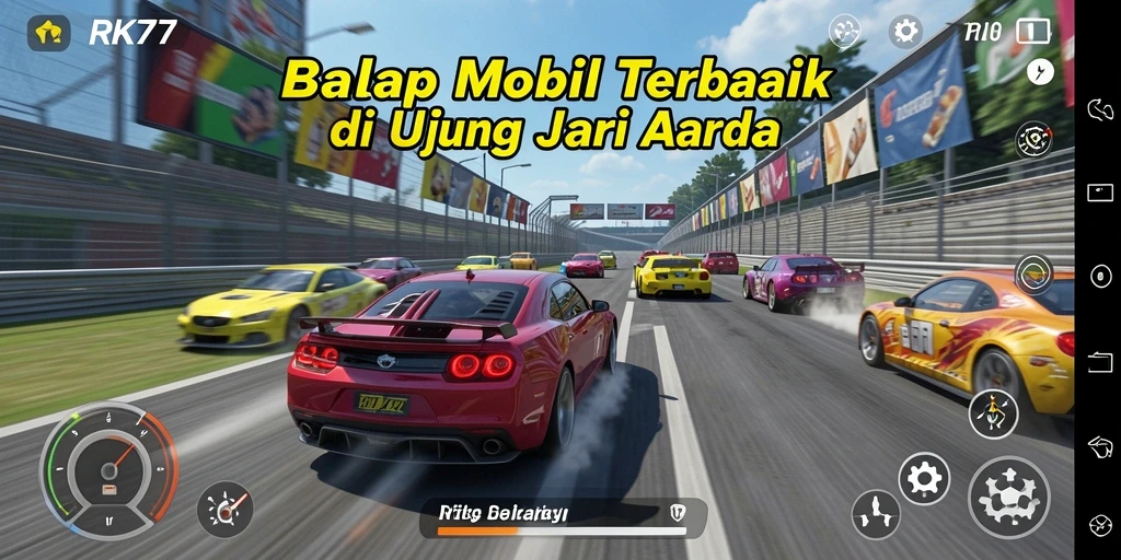 Gameplay Racing seru dengan mobil balap yang memukau.
