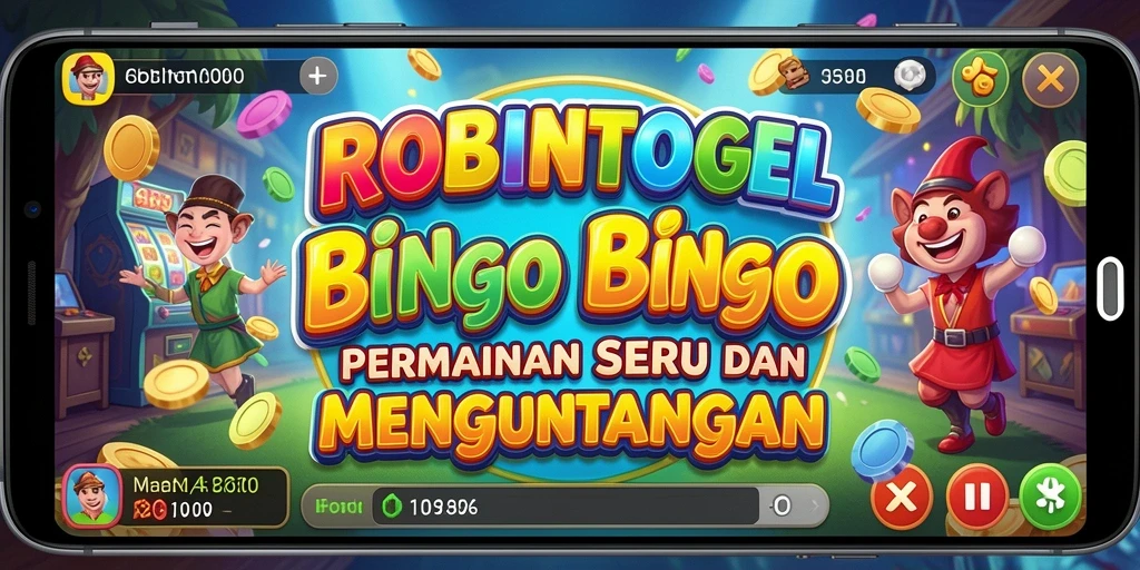 Tampilan menarik permainan Bingo ROBINTOGEL dengan grafis yang colorful.