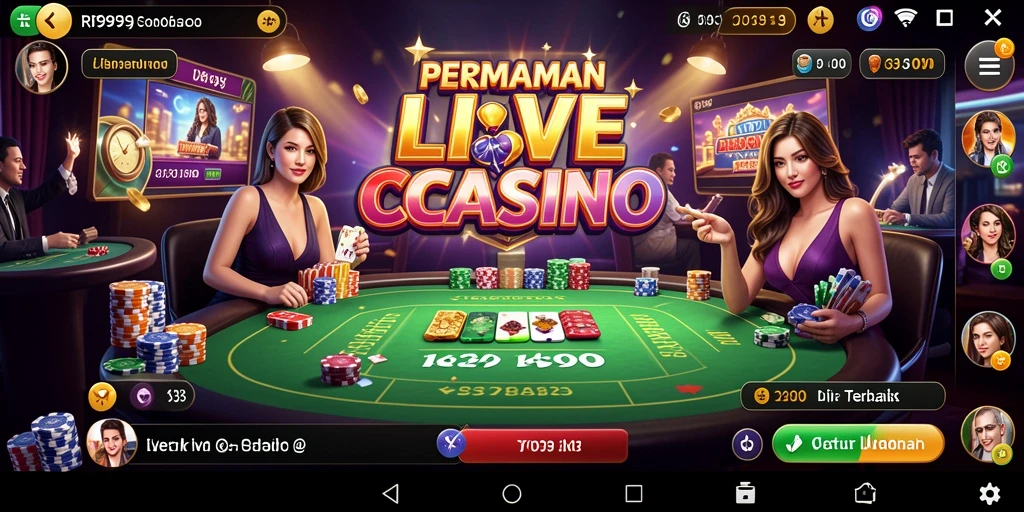 Tampilan gameplay Live Casino yang realistis dan menarik di RR999.