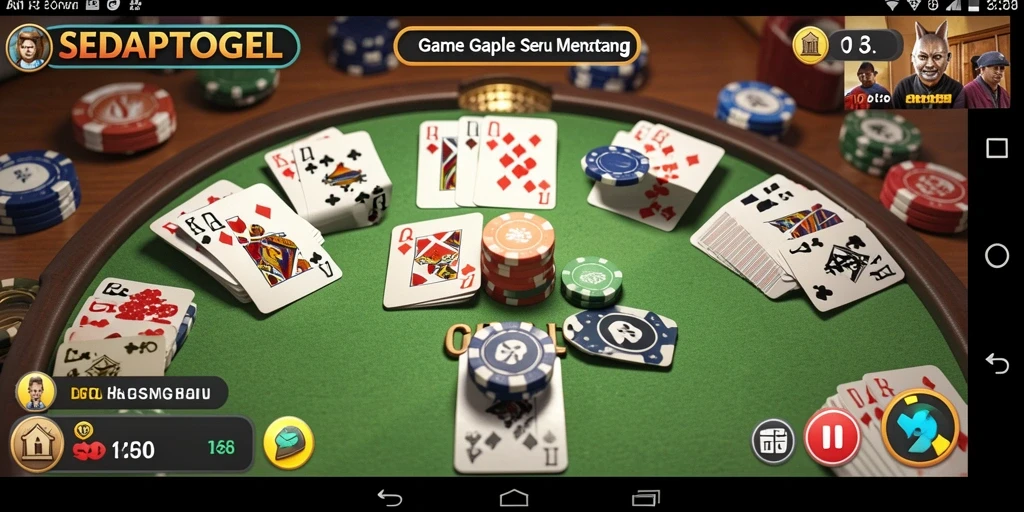 Tampilan gameplay SEDAPTOGEL yang mengasyikkan dalam sesi Gaple.