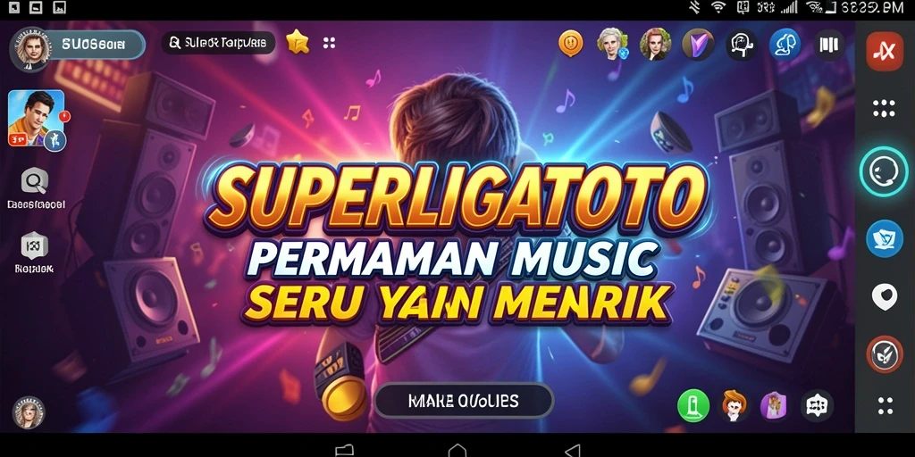 Tampilan gameplay menarik dari SUPERLIGATOTO yang penuh warna.